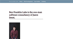 Desktop Screenshot of benfranklinlabs.com