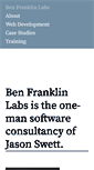 Mobile Screenshot of benfranklinlabs.com